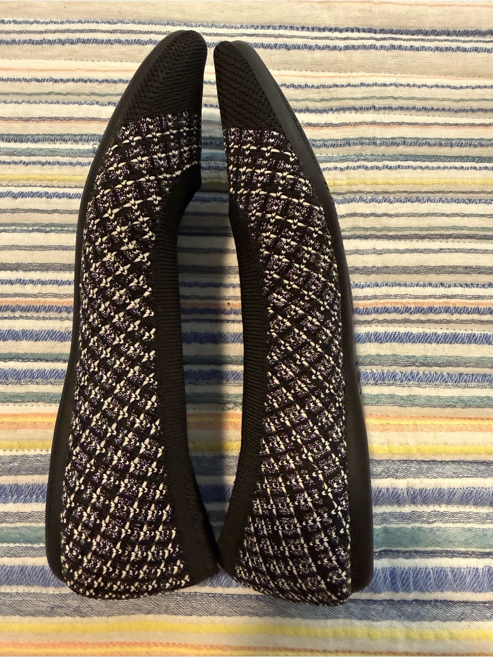 croft & barrow Black Knit Slip-On Ballet Flats - Picture 4 of 6